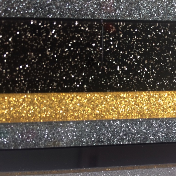 Jimmy Choo Sweetie Black Gold and Silver Acrylic Glitter Clutch - Picture 9 of 16